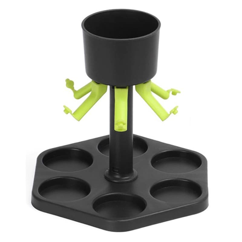 6er Shot Verteiler- einzeln verschließbar inkl. 6 Gläser, Shotdispenser, Schnapsglas Spender - Image 2