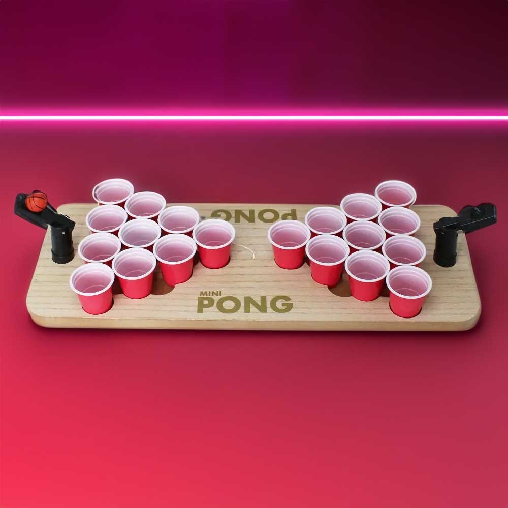 Mini beer pong - beer pong in compact, incl. cup, complete shot pong set
