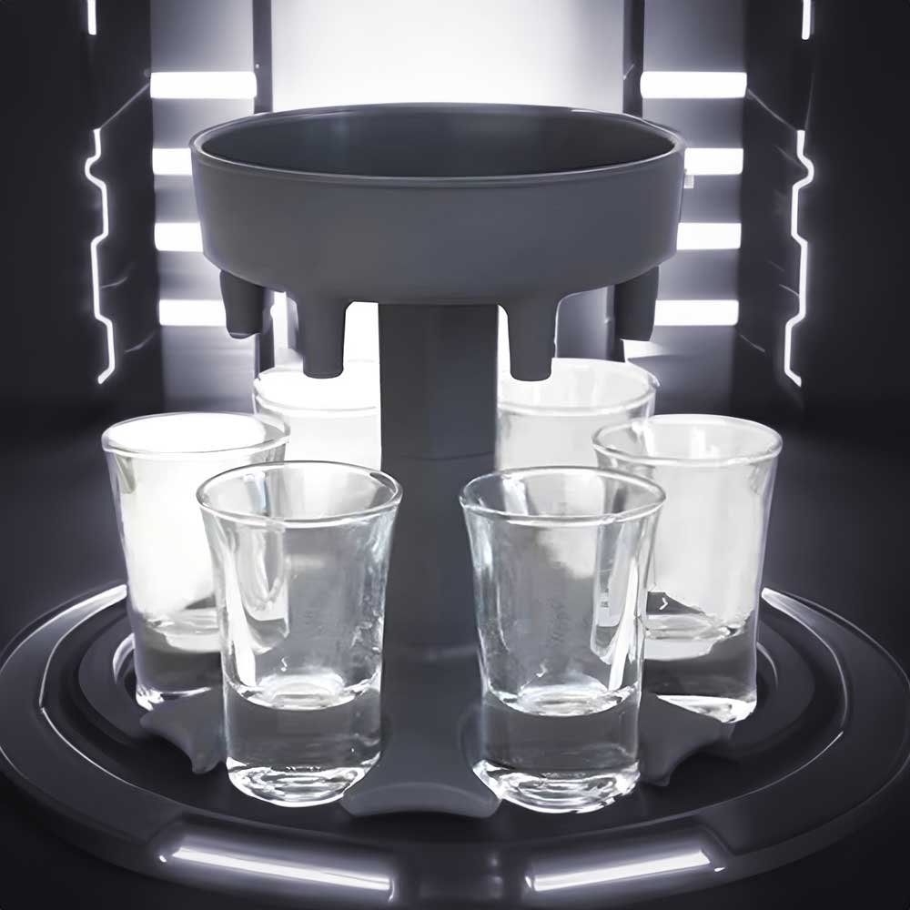 6 shot distributor, shot dispenser, shot glass dispenser, shot glass holder for carrying