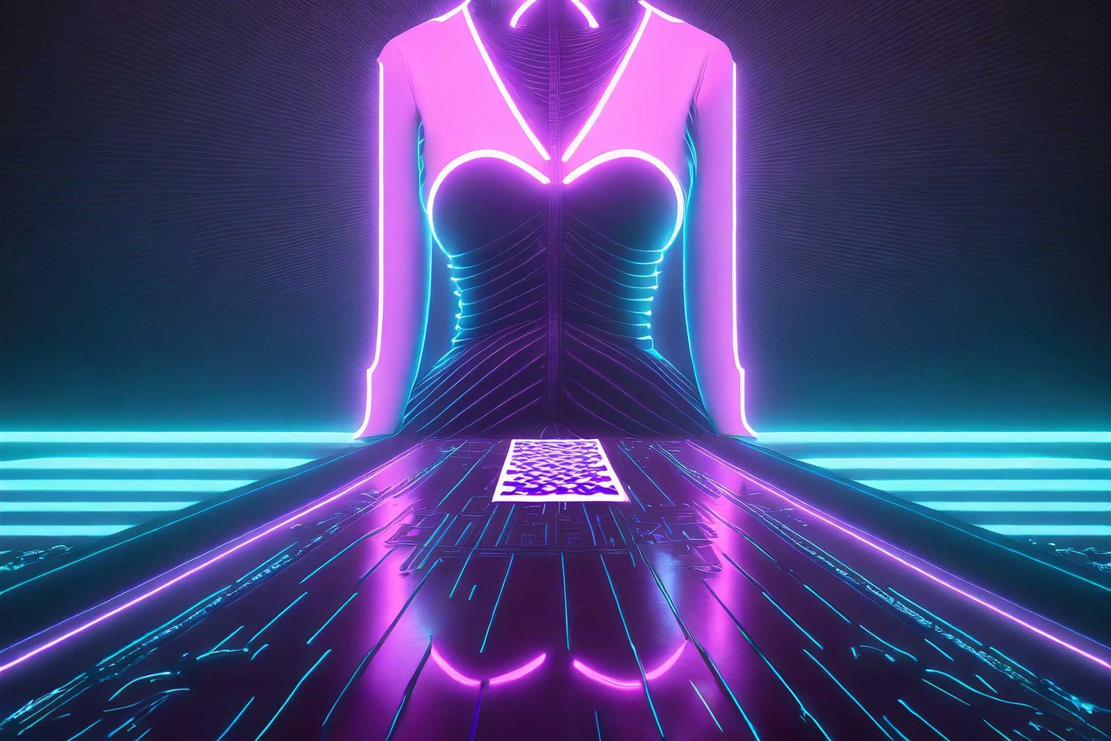 Woman with card